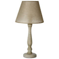Maine Lined Wooden Candlestick Table Lamp