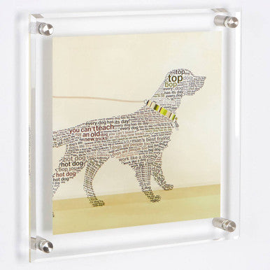 Framed Labrador Wall Art Black Contemporary