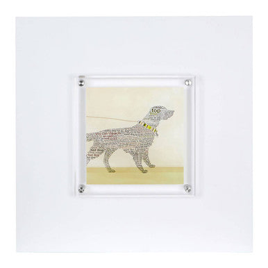 Framed Labrador Wall Art Black Contemporary