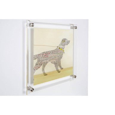 Framed Labrador Wall Art Black Contemporary
