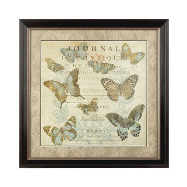 Framed Butterfly Wall Art Black