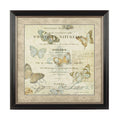 Framed Butterfly 2 Wall Art Black Vintage