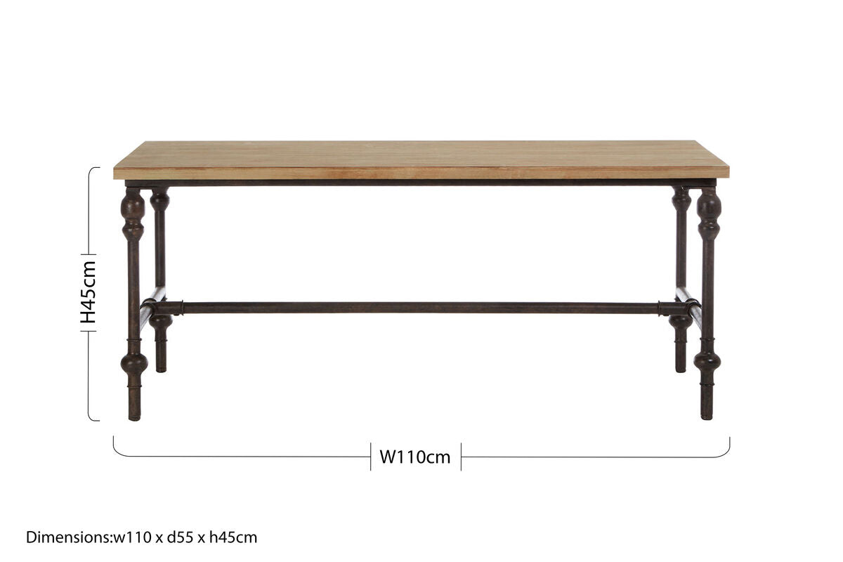 Tribeca Black Industrial Coffee Table