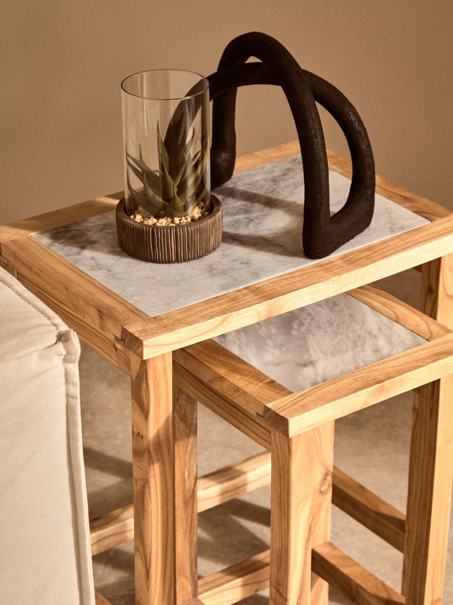 Fiori Small Succulent With Natural Stone Base