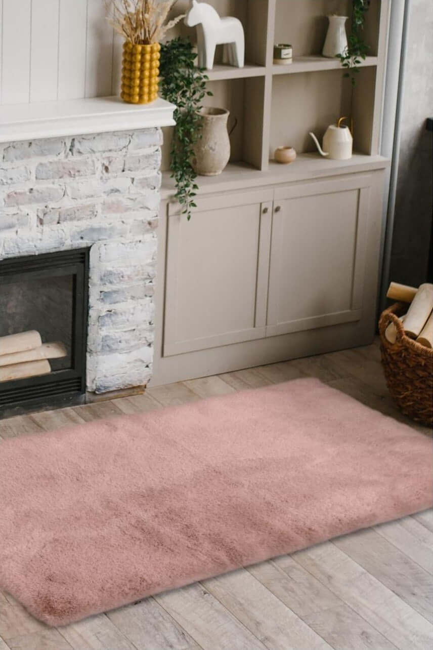 Luxury Pink Fur Rug