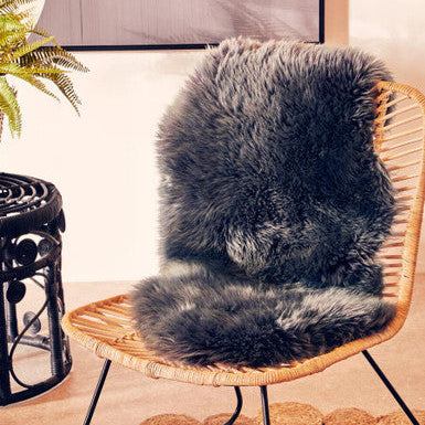 Bosie Sheepskin Gunmetal Grey Rug