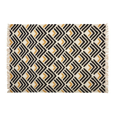 Bosie Large Takara Linen Black Scandinavian Rug