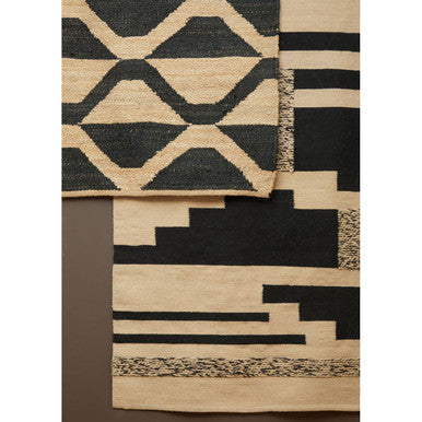 Bosie Hemp Small Black Rustic Rug