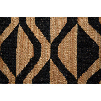 Bosie Hemp Small Black Rustic Rug