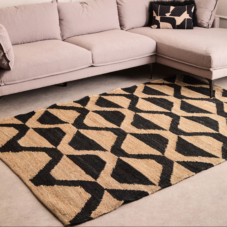 Bosie Hemp Large Black Modern Rug