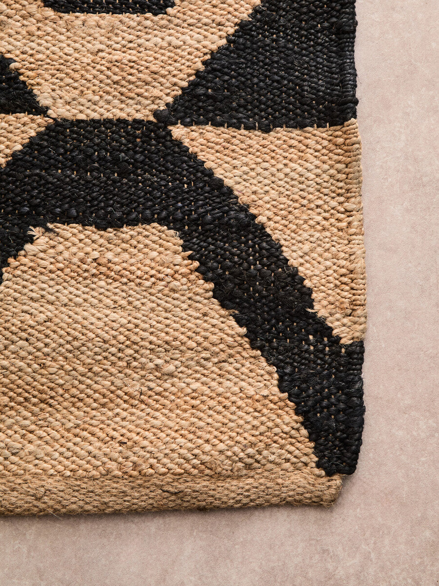 Bosie Hemp Large Black Modern Rug