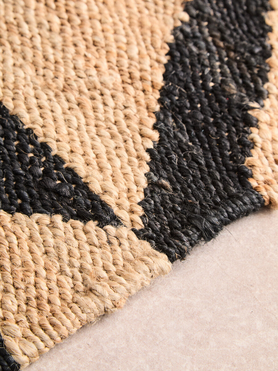Bosie Hemp Large Black Modern Rug