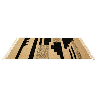 Bosie Small Trenza Linen Black Rug
