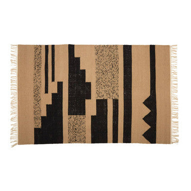Bosie Small Trenza Linen Black Rug
