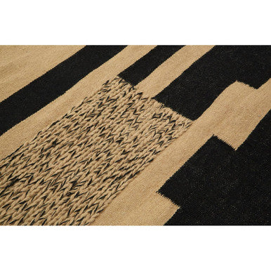 Bosie Small Trenza Linen Black Rug