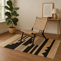 Bosie Small Trenza Linen Black Rug