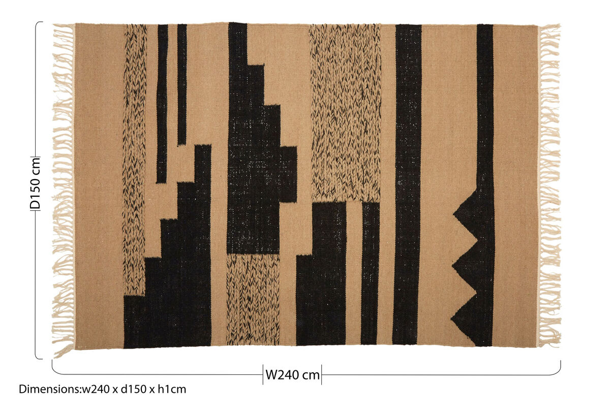 Bosie Large Trenza Black Rug