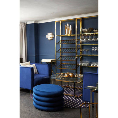 Bosie Moyo Blue & White Round Rug
