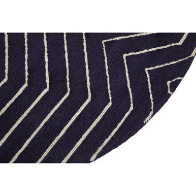 Bosie Moyo Blue & White Round Rug