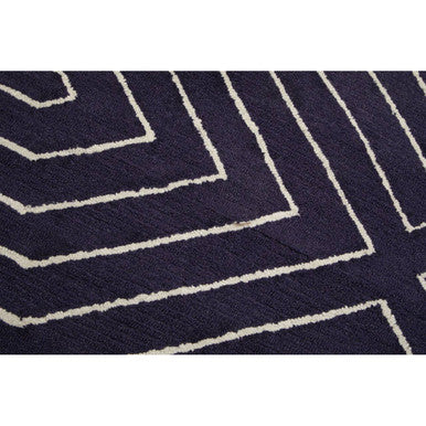 Bosie Moyo Blue & White Round Rug