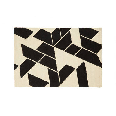 Bosie Milana Small Black & White Geometric Rug