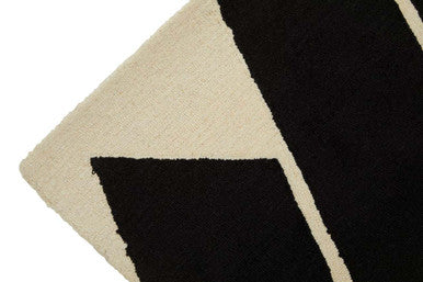 Bosie Milana Large Black & White Geometric Rug