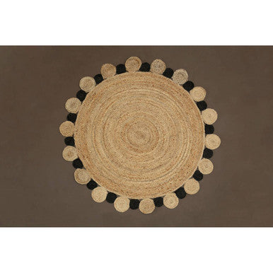 Bosie Demir Large Natural & Black Jute Rug