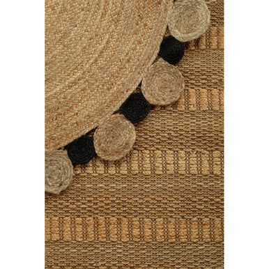 Bosie Demir Large Natural & Black Jute Rug