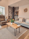 Oak Coffee Table With Hairpin Legs