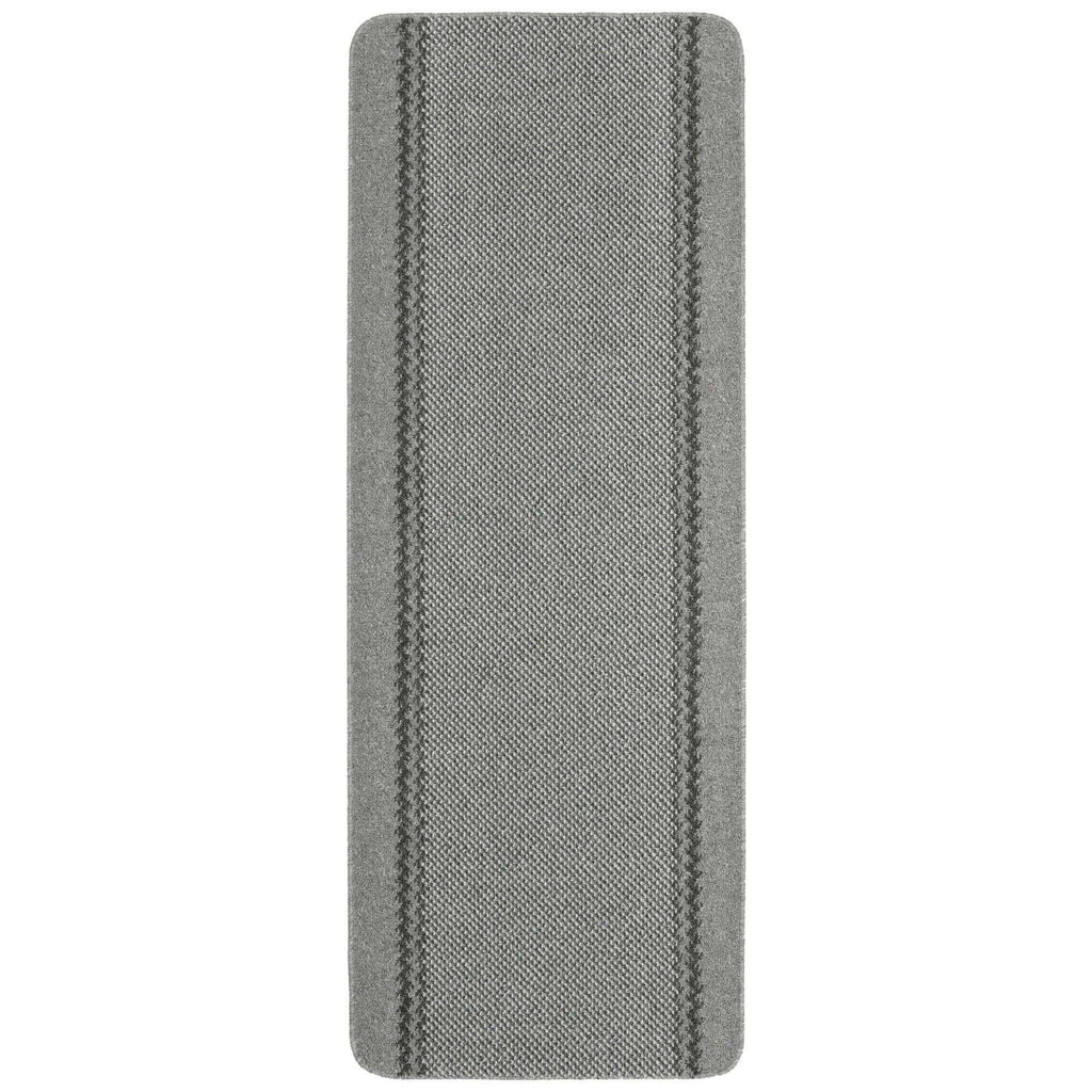 Washable Designer Bordered Grey Rug