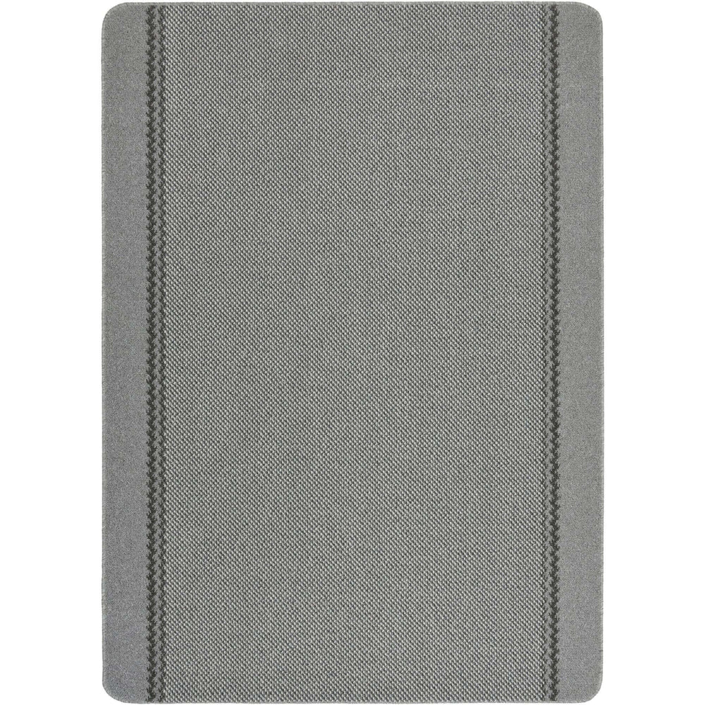 Washable Designer Bordered Grey Rug