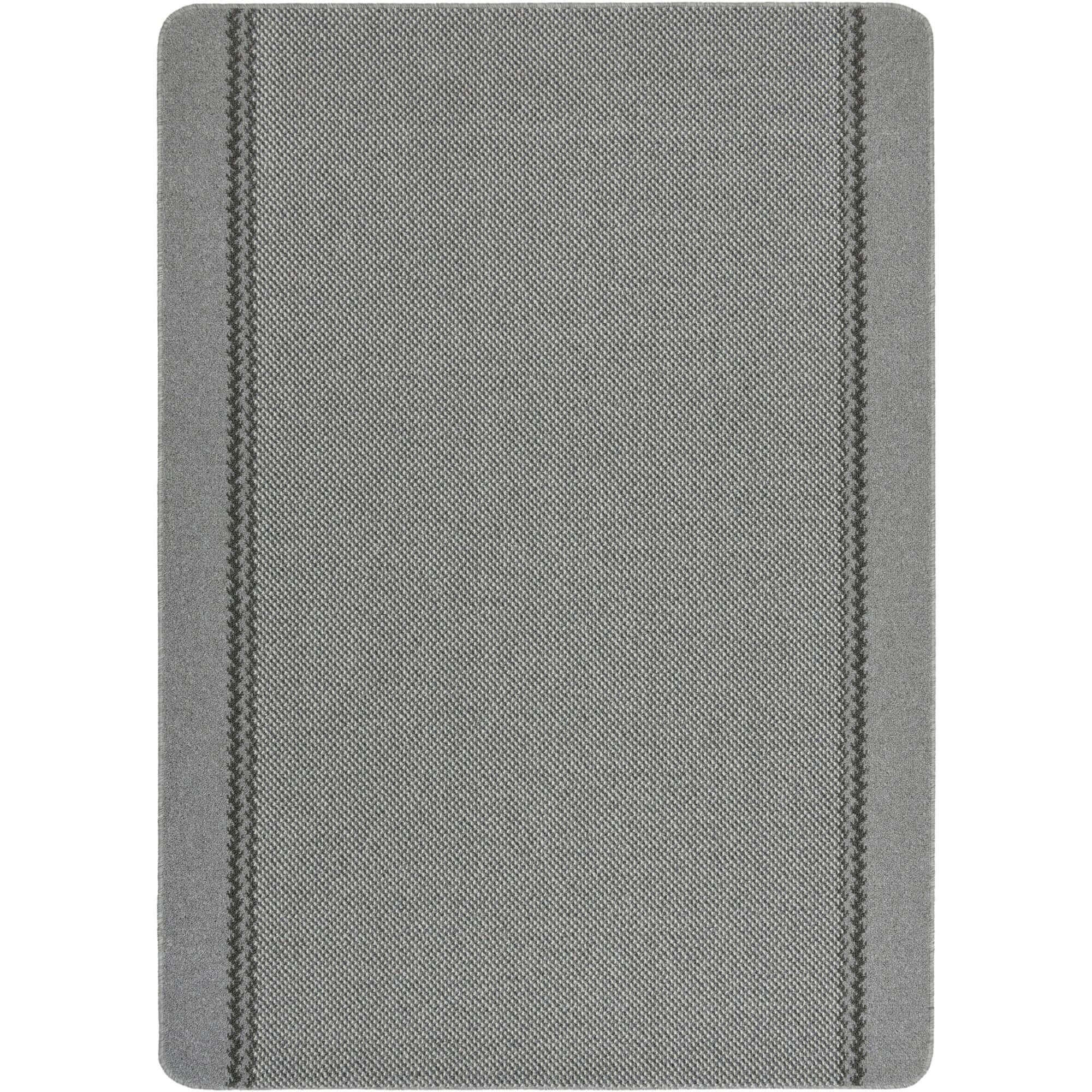 Washable Designer Bordered Grey Rug