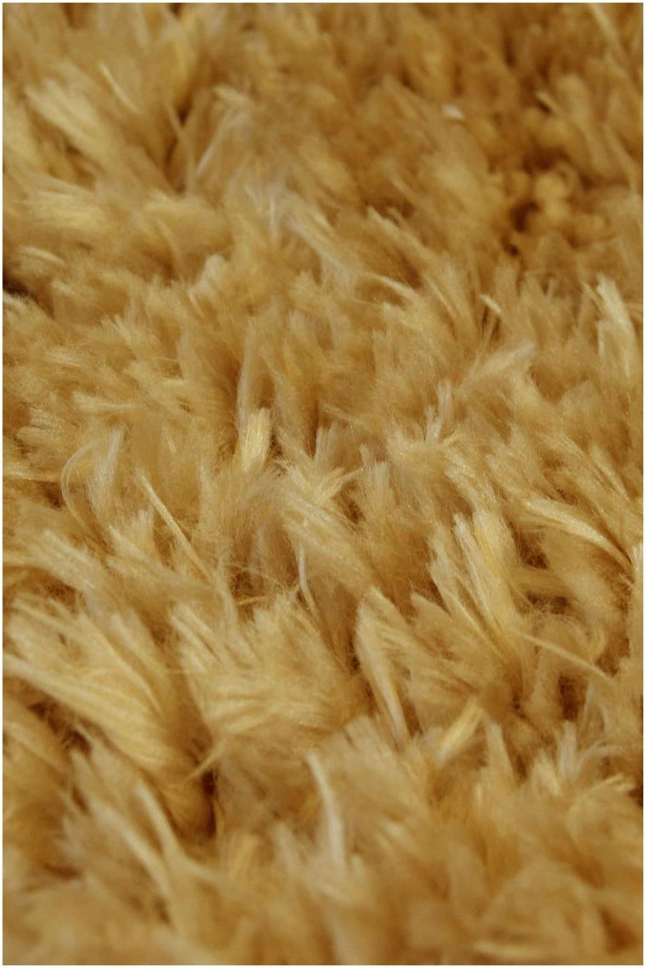 Lagom Ochre Shaggy Polyester Natural Rug