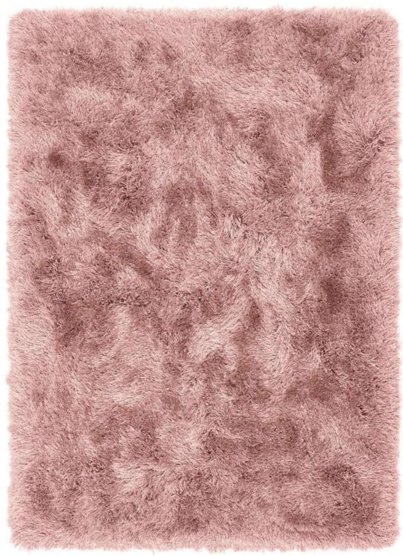 Extravagance Rose Shaggy Polyester Contemporary Rug