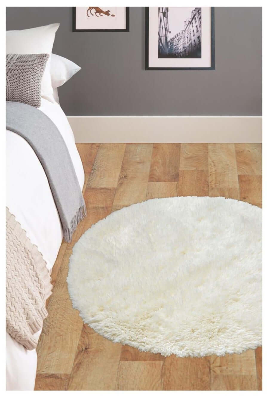Soft Washable Ivory Shaggy Rug