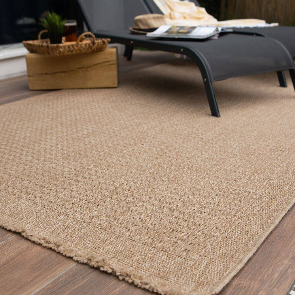 Nature Outdoor Rug Neutral Rattan Natural