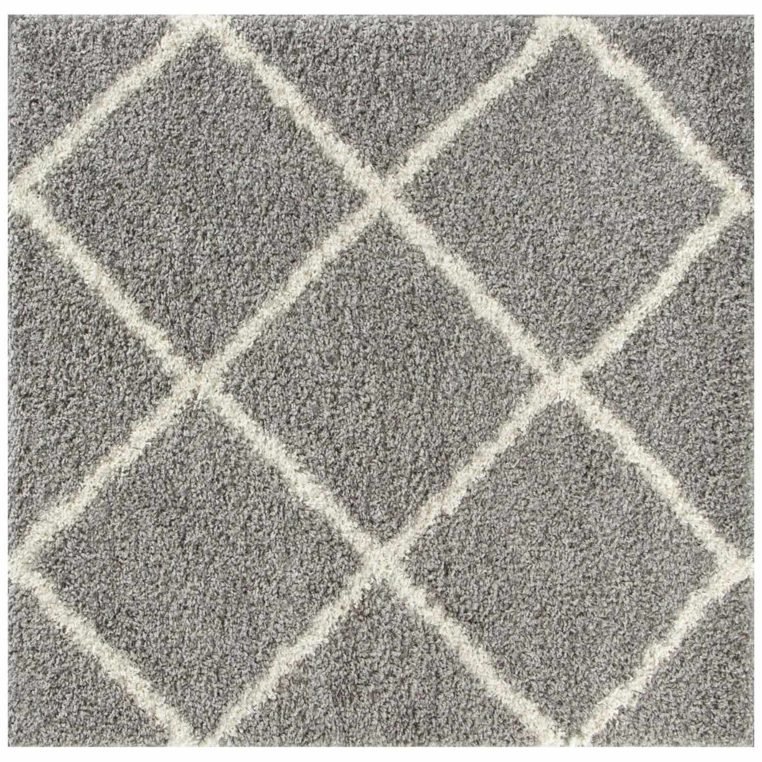 Moroccan Grey Shaggy Rug