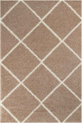Moroccan Beige Shaggy Natural Rug