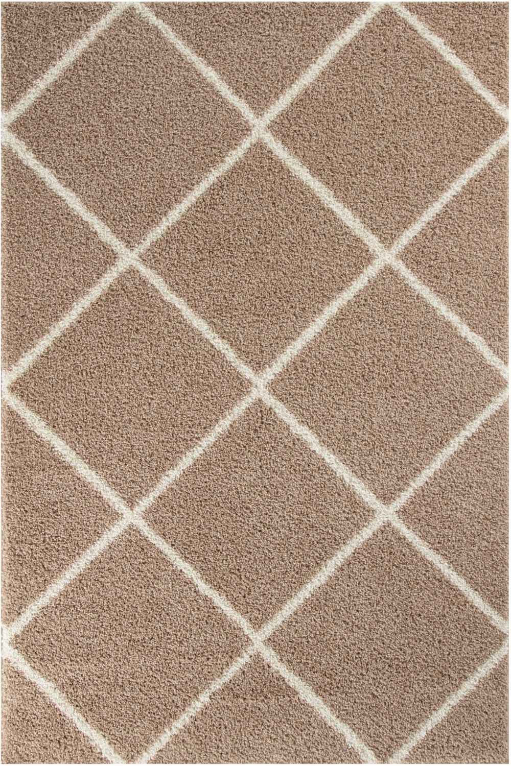 Moroccan Beige Shaggy Natural Rug