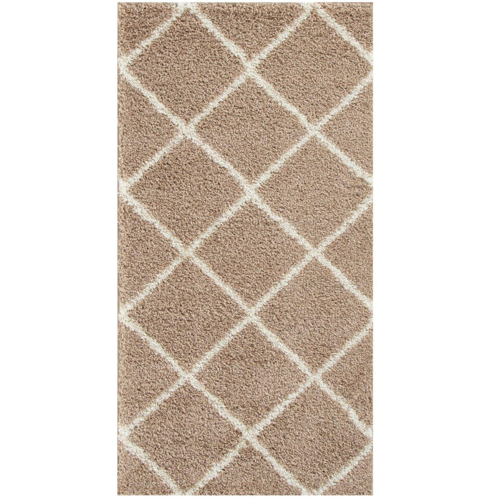 Moroccan Beige Shaggy Natural Rug
