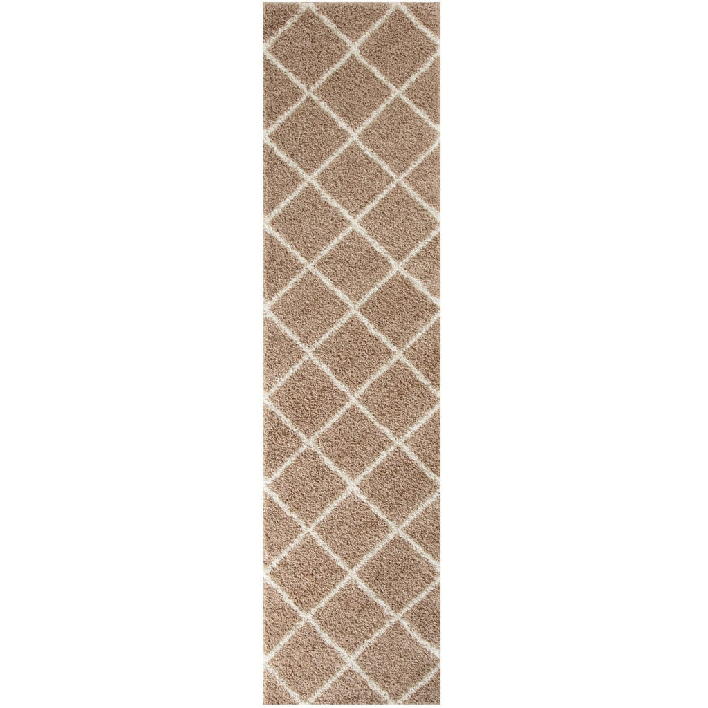 Moroccan Beige Shaggy Natural Rug