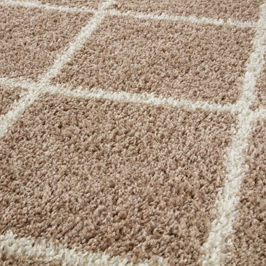 Moroccan Beige Shaggy Natural Rug