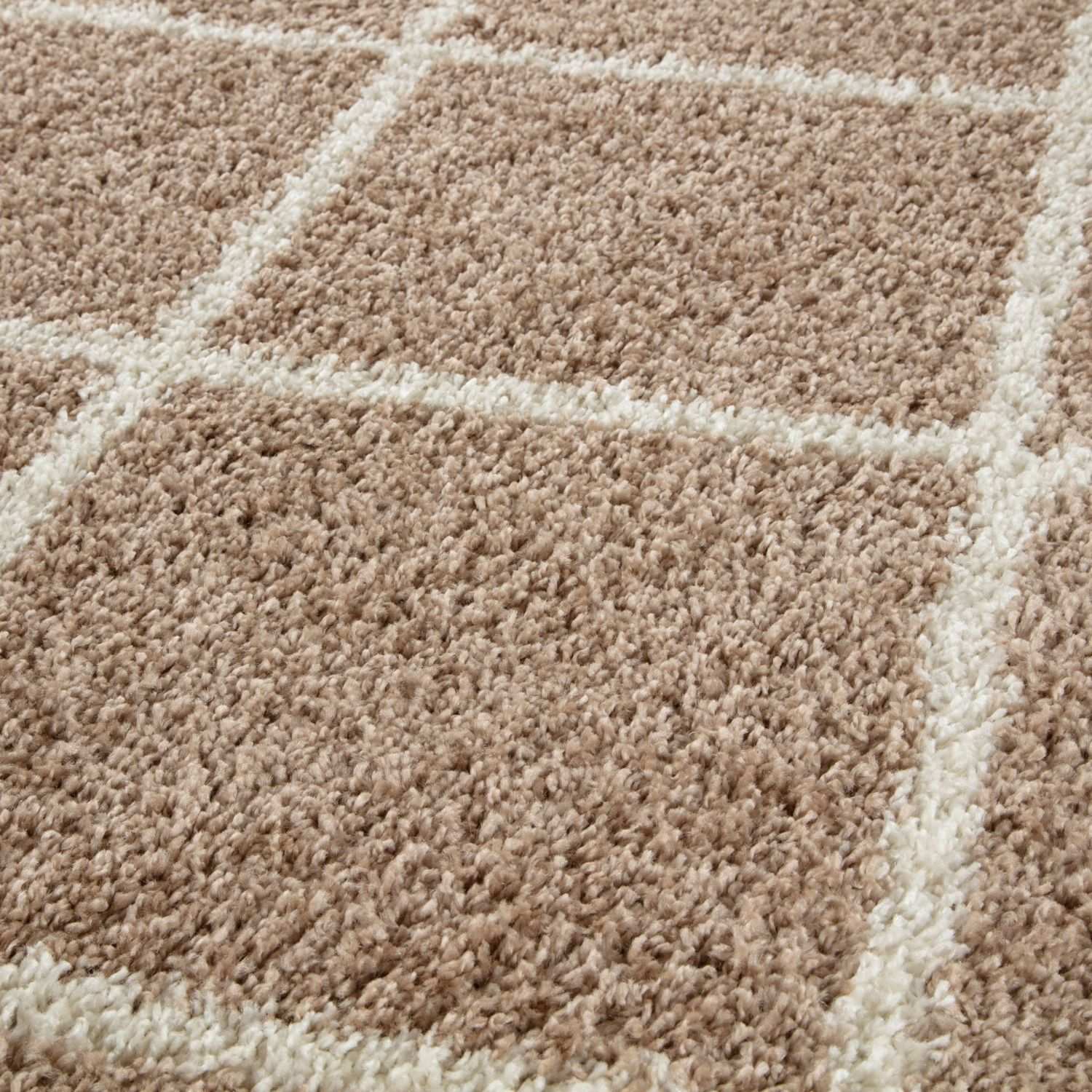 Moroccan Beige Shaggy Natural Rug