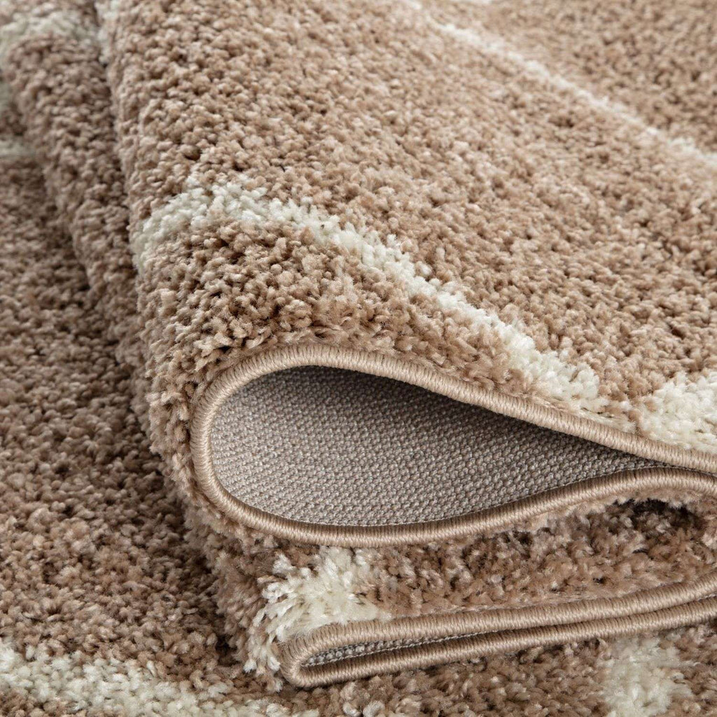 Moroccan Beige Shaggy Natural Rug
