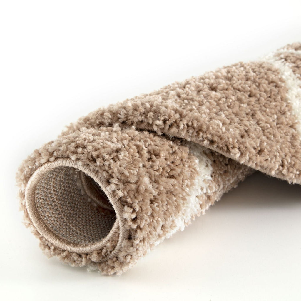 Moroccan Beige Shaggy Natural Rug