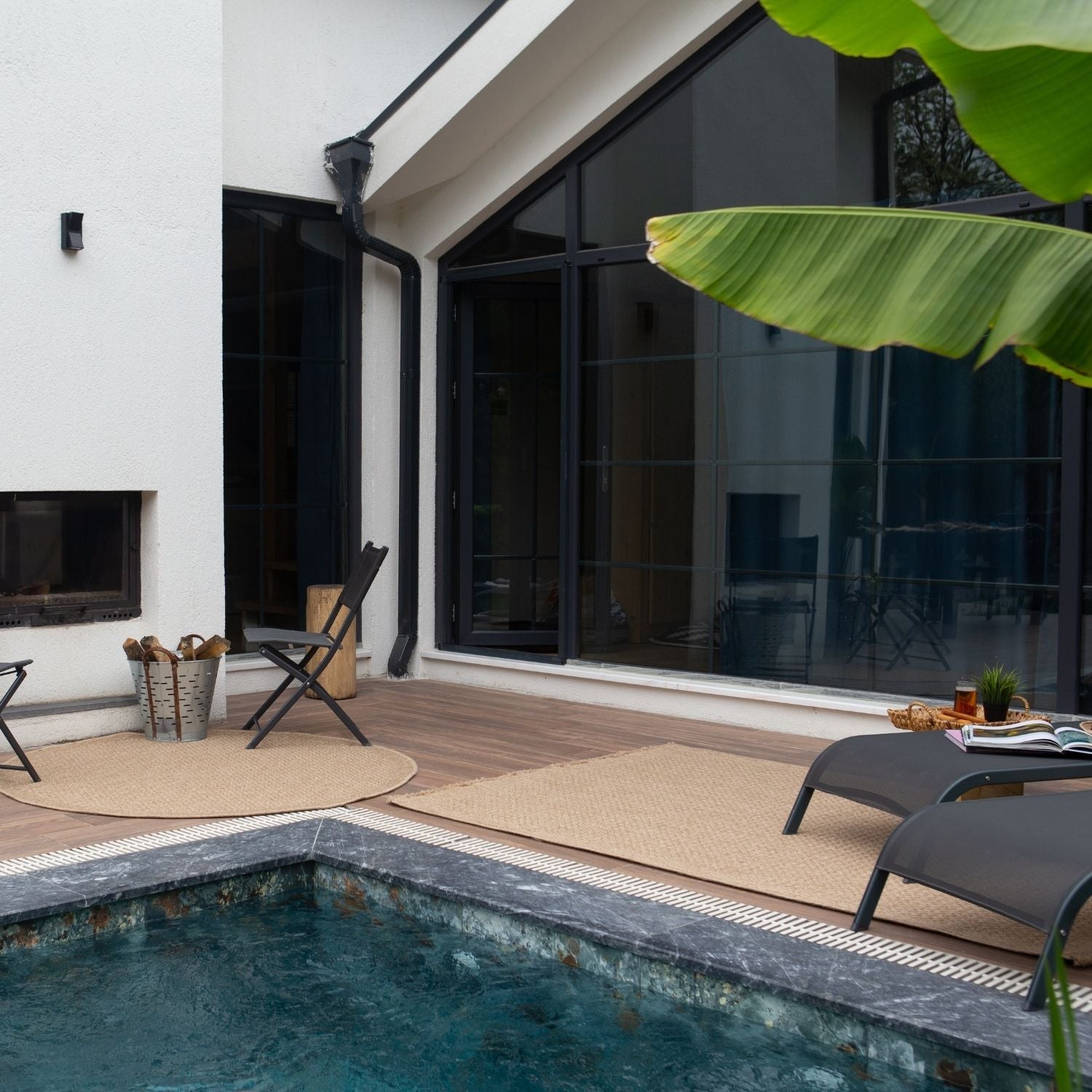 Nature Outdoor Rug Neutral Rattan Natural