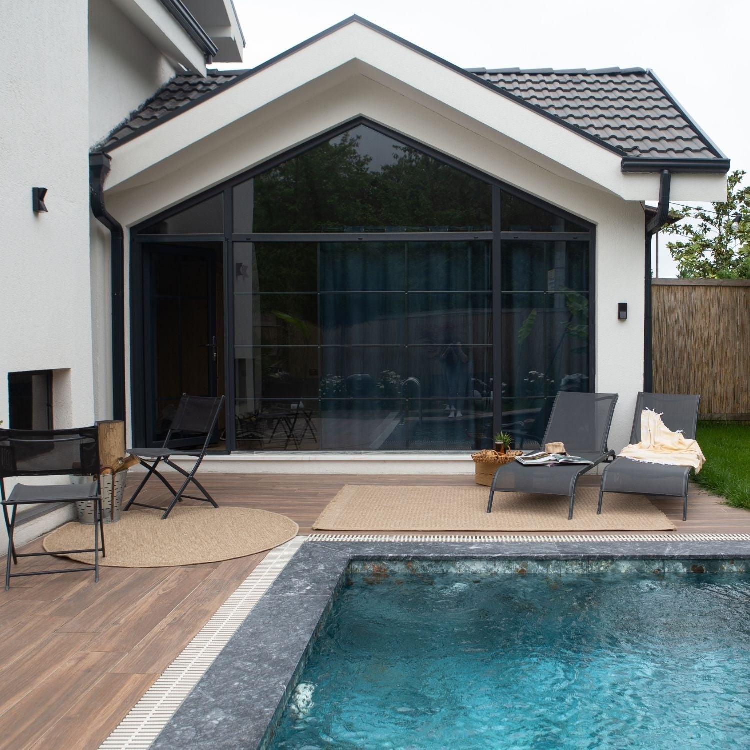 Nature Outdoor Rug Neutral Rattan Natural