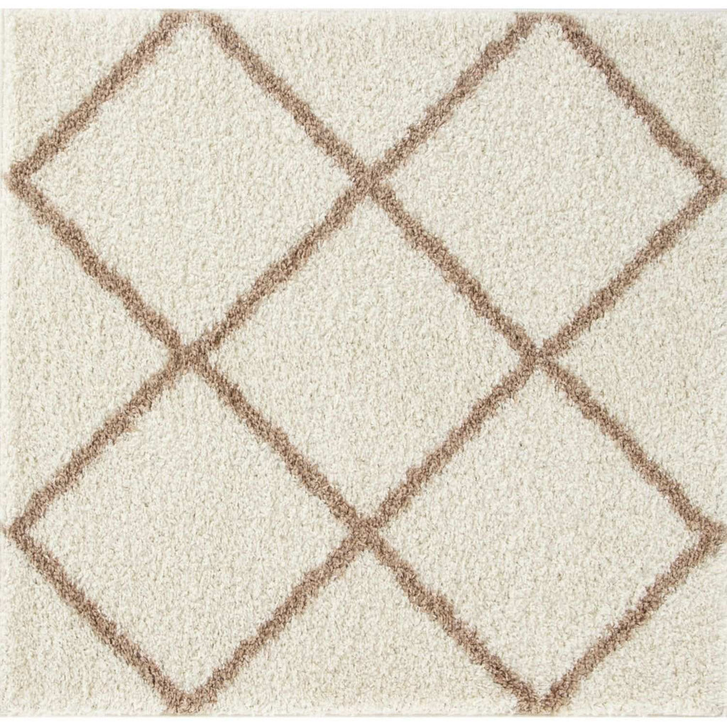 Moroccan Ivory Shaggy Rug