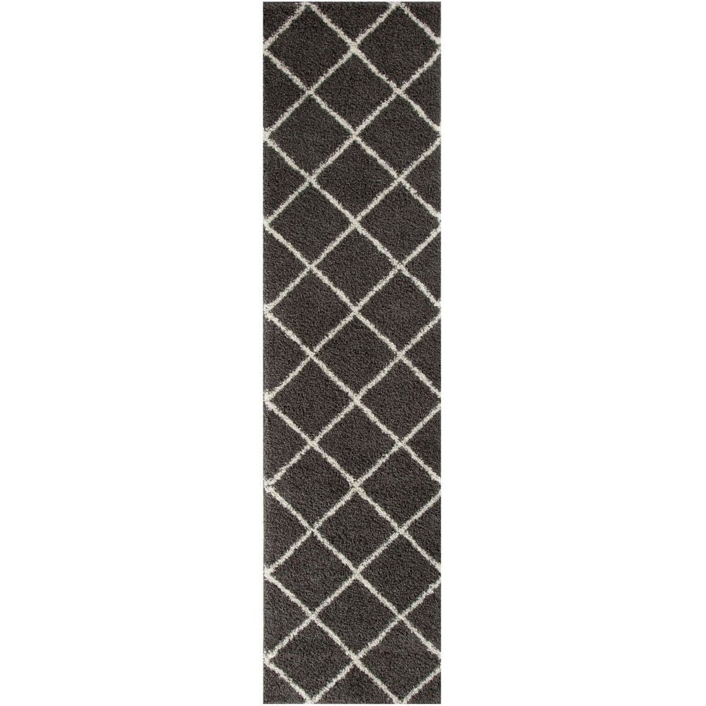 Moroccan Dark Grey Shaggy Rug