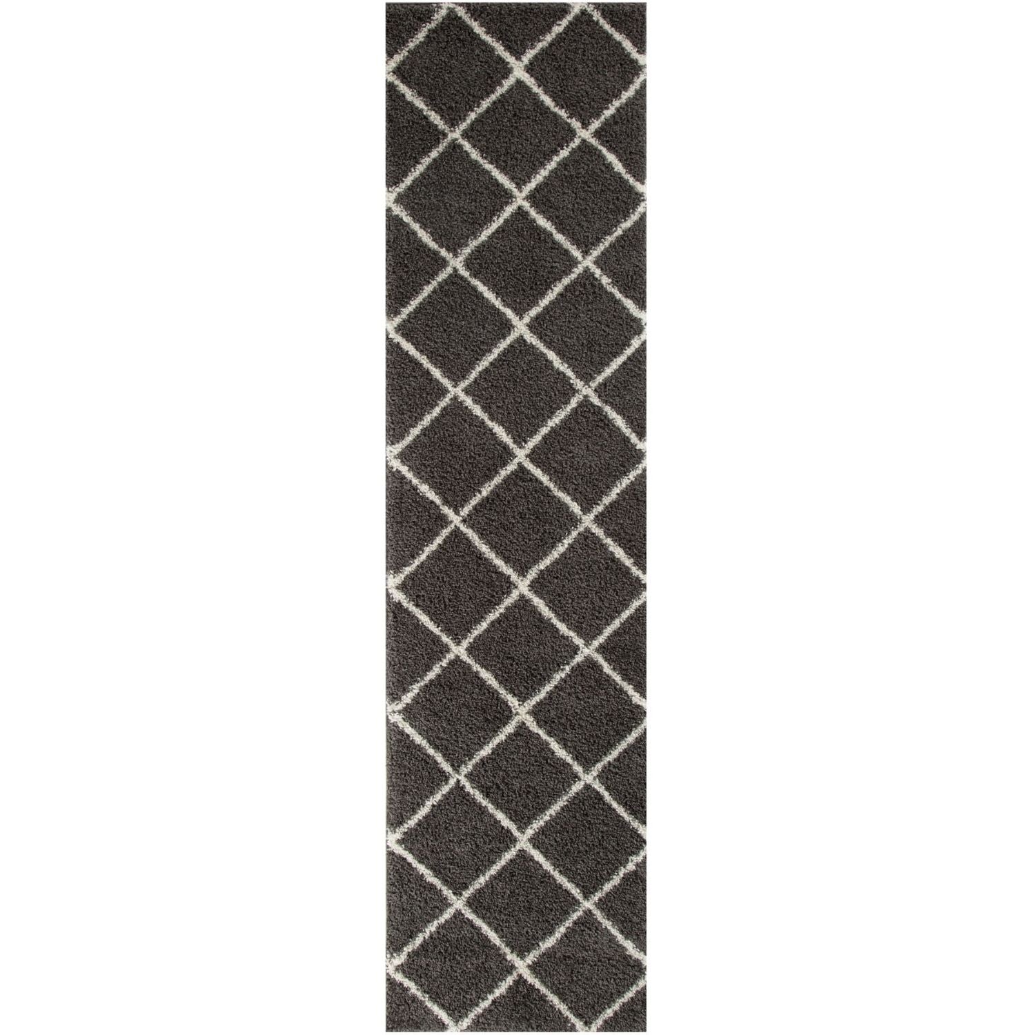 Moroccan Dark Grey Shaggy Rug
